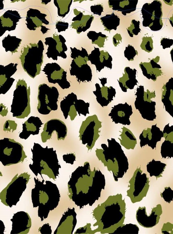 复古迷彩豹纹面料印花 时尚服装印花素材