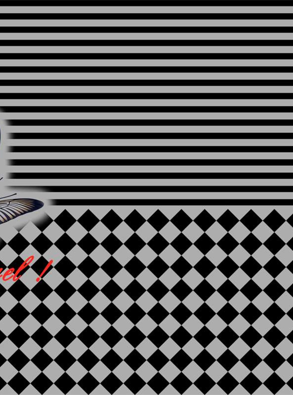 复古黑白条纹与棋盘格面料印花设计素材