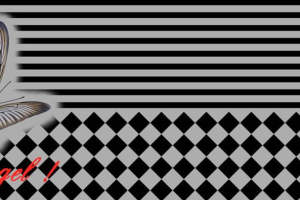 时尚黑白条纹与棋盘格面料印花设计素材
