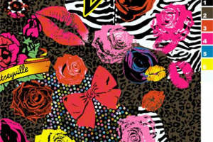 时尚花卉与动物纹融合的面料印花素材，适用于服装定制设计