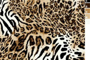 野性豹纹斑马纹融合面料印花素材