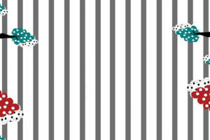 复古竖条纹花卉面料印花素材 时尚服装印花设计灵感