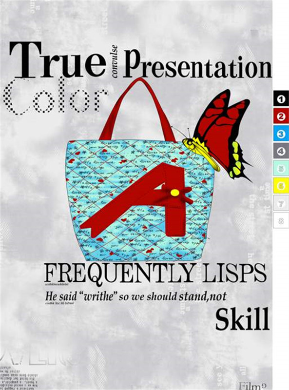 复古蝴蝶与几何纹样 时尚面料印花素材推荐