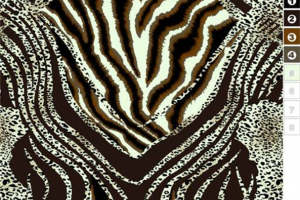 野性斑马豹纹融合 高端服装印花面料设计素材