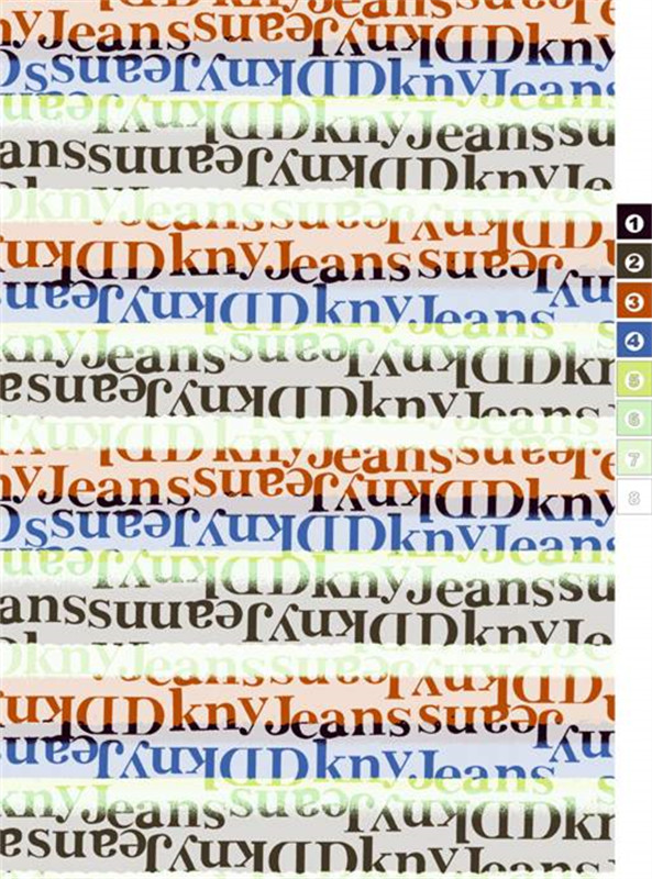 DKNY风格字母纹样 时尚面料印花素材