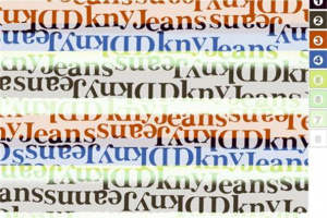 DKNY风格字母纹样 时尚面料印花素材
