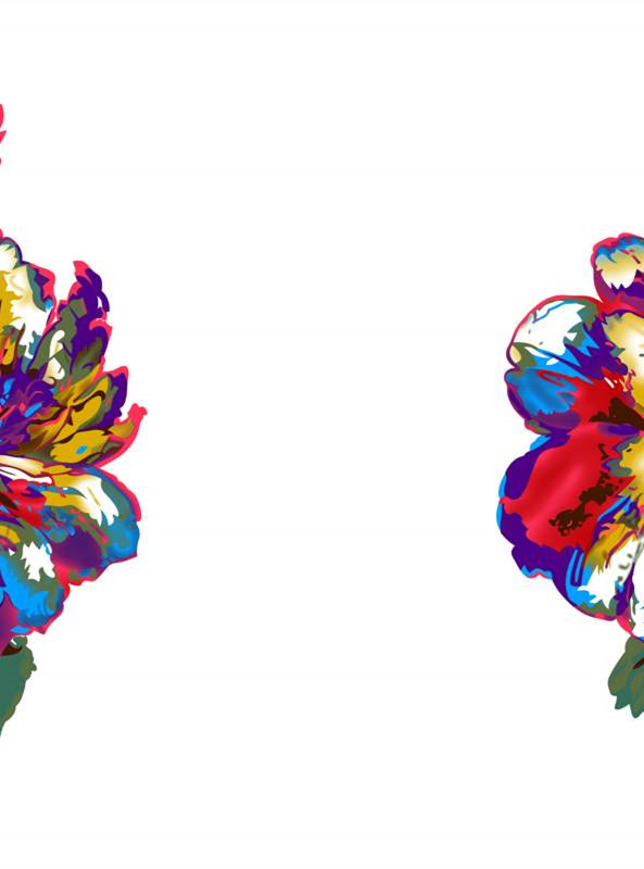 艺术花卉面料印花 时尚服装印花素材推荐