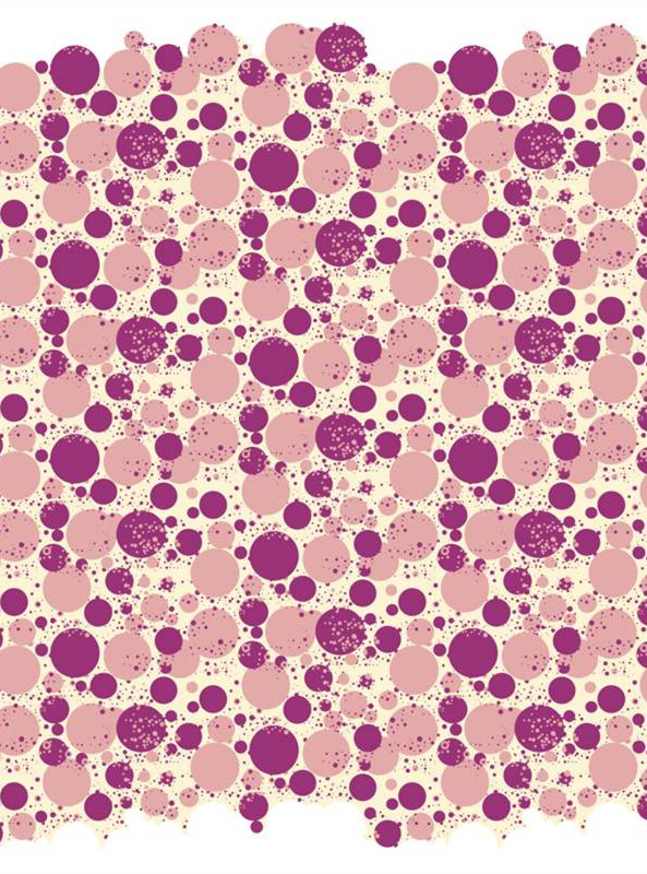 时尚紫粉圆点面料印花素材,创意服装印花设计灵感