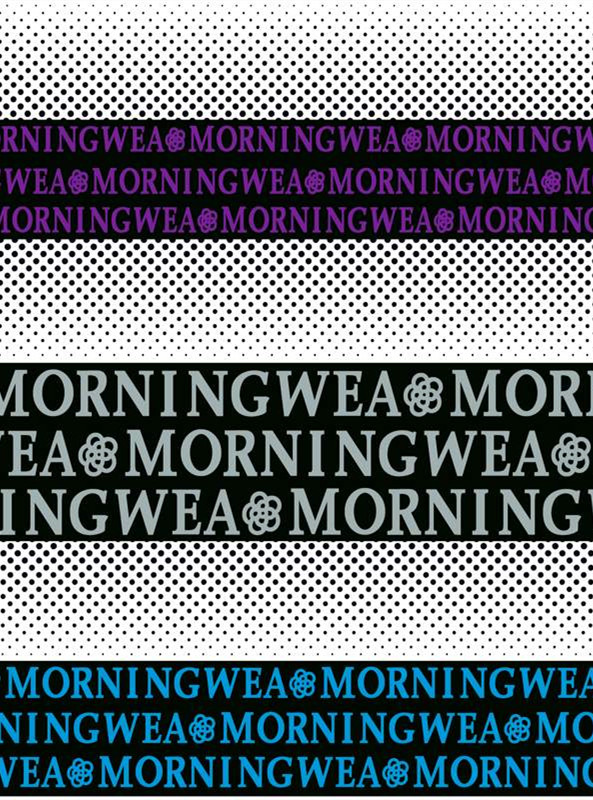 时尚波点与字母条纹面料印花设计素材