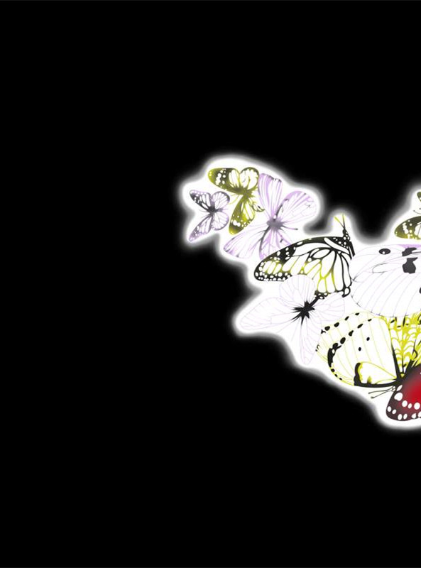 梦幻蝴蝶发光效果 高端面料印花素材推荐