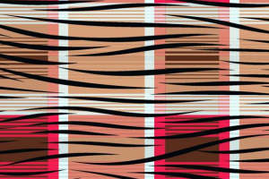 复古格纹动物纹面料印花素材