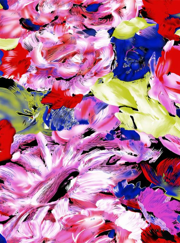 艺术花卉面料印花素材,时尚服装印花设计灵感