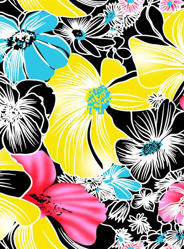 高饱和度花卉设计 服装印花优质素材推荐