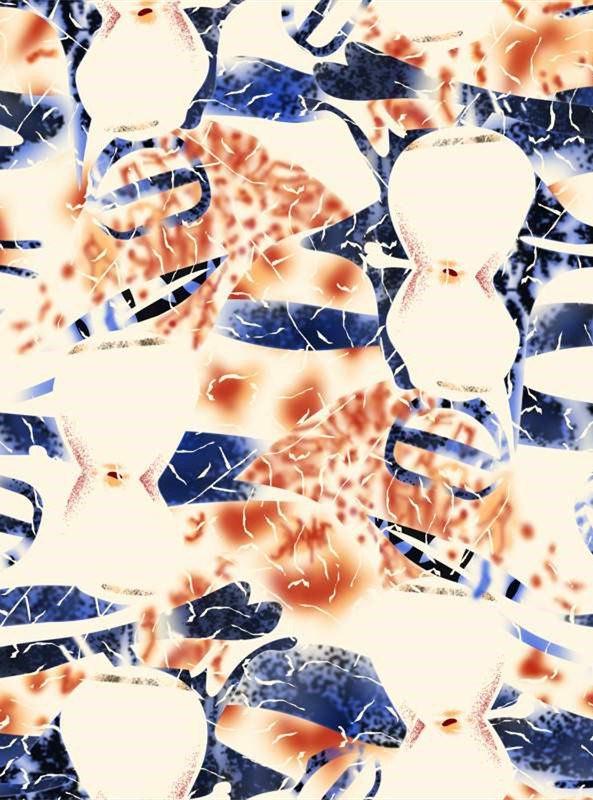 抽象艺术风面料印花素材,时尚服装印花设计灵感