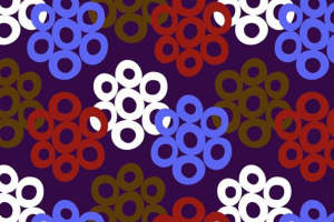 复古环形几何面料印花素材 适用于时尚服装印花设计