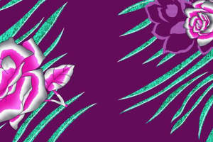 复古亮片花卉面料印花素材，适合服装设计的独特花型