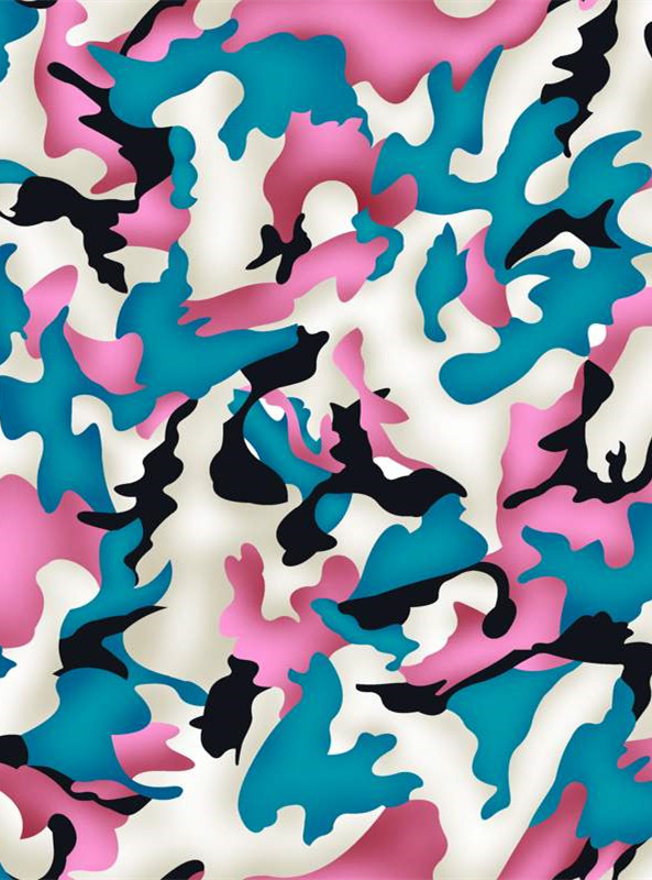 时尚迷彩面料印花 潮流服装印花设计素材