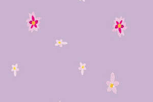 清新淡紫花卉面料印花 服装印花设计素材