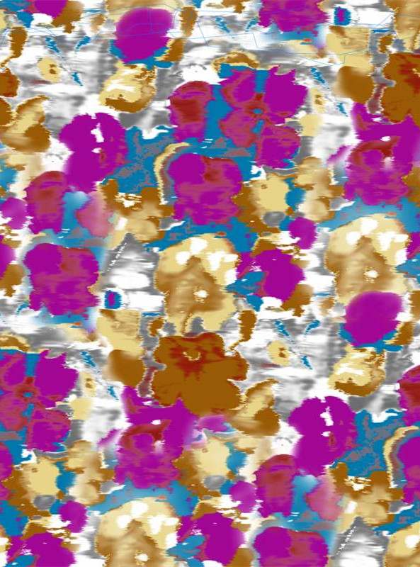 时尚抽象花卉面料印花素材 服装印花设计灵感