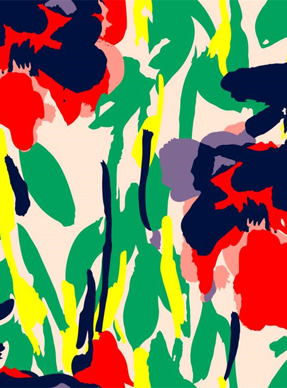 艺术花卉面料印花素材,时尚服装印花设计灵感