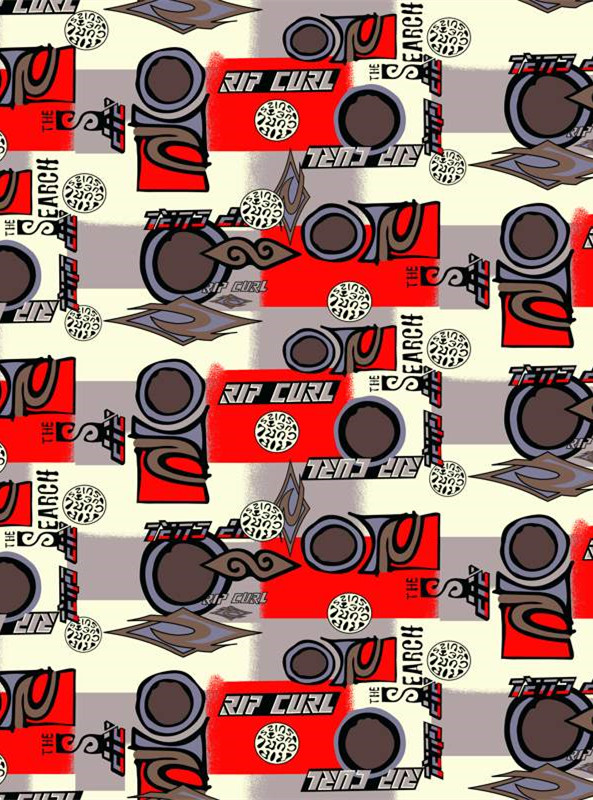 复古潮流面料印花设计,适用于服装印花的创意素材