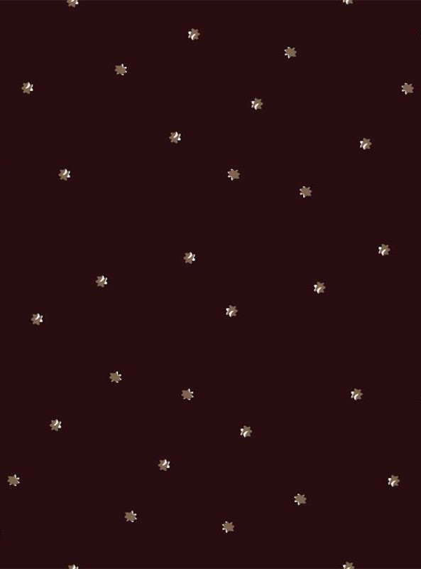复古酒红底金色小花面料印花素材