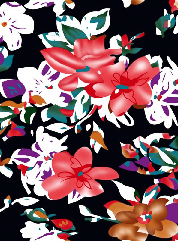 时尚花卉面料印花 服装印花设计素材推荐