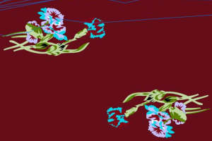 复古红底花卉面料印花素材 时尚服装印花设计灵感