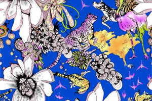 时尚花卉与动物图案 高端面料印花设计素材