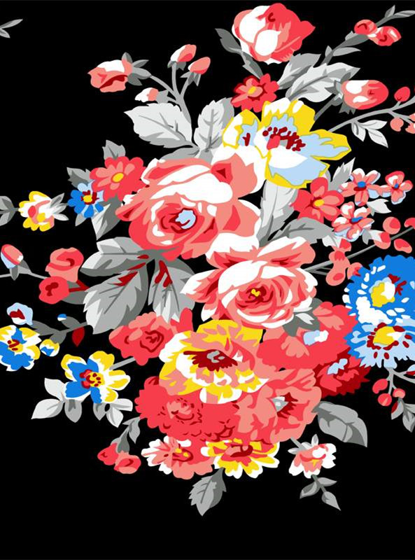 复古花卉纹样 高端面料印花素材推荐