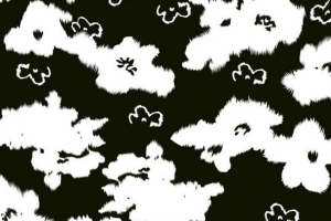 复古毛绒花卉面料印花 时尚服装印花设计素材