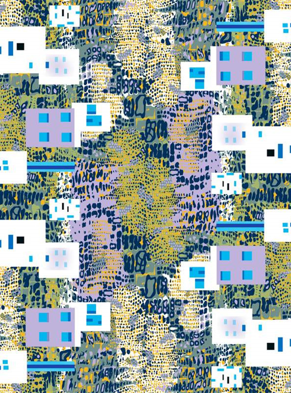 现代几何风面料印花素材 时尚服装印花设计灵感