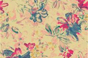 复古水彩花卉面料印花设计素材