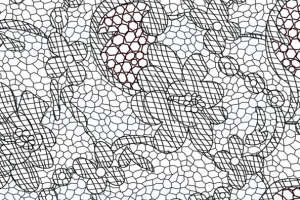 复古花卉网格纹理面料印花素材，适用于服装印花设计