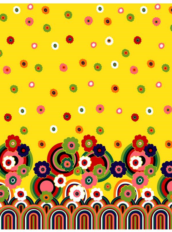 复古花卉图案 活力四射的面料印花素材