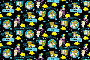 可爱卡通熊兔主题面料印花 儿童服装印花素材推荐