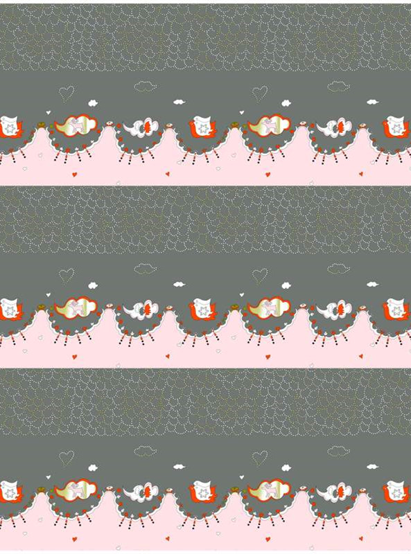 可爱卡通绵羊面料印花 童趣服装印花素材推荐