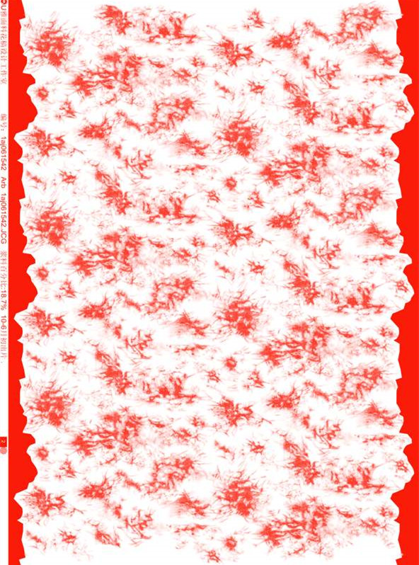 独特红色树枝纹理面料印花素材 适用于秋冬服装印花设计