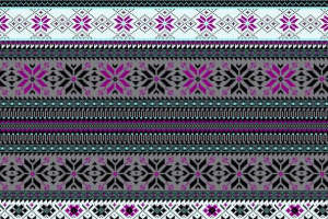 民族风紫黑几何面料印花 时尚服装印花素材推荐