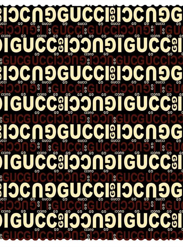 复古潮流GUCCI字母重复排列面料印花素材