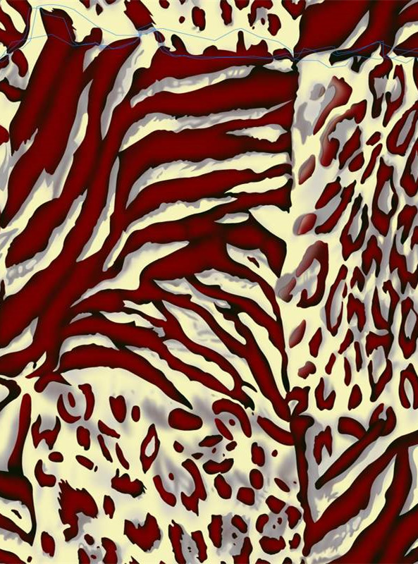 时尚撞色动物纹面料印花 个性服装印花素材推荐