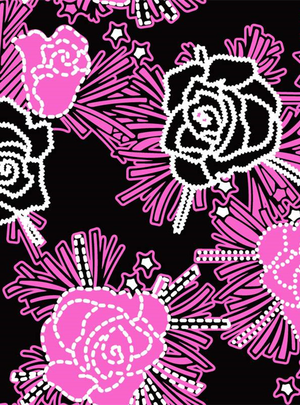 复古波普风面料印花设计,时尚服装印花素材推荐