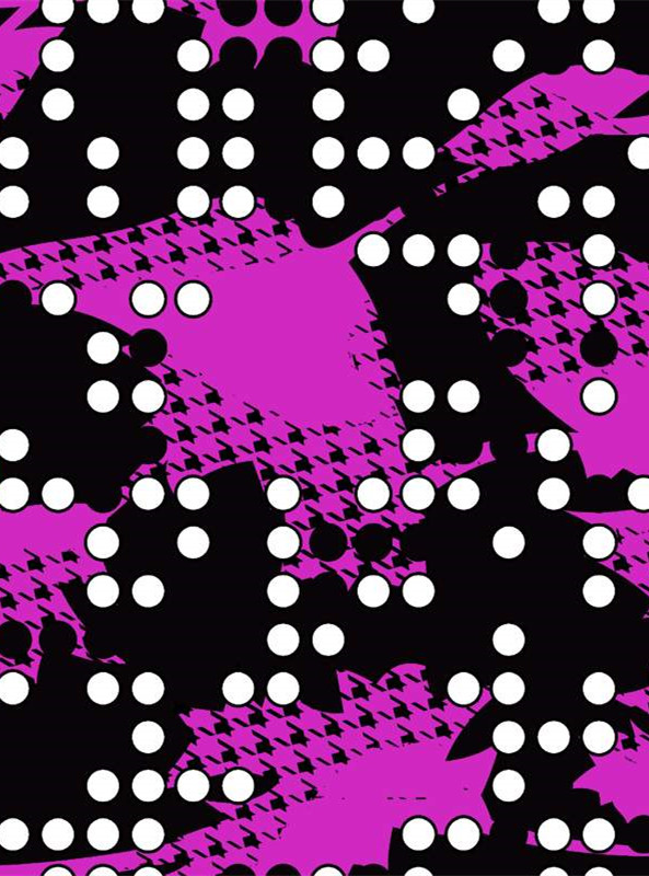 时尚波普风面料印花素材,个性圆点与几何纹理的服装印花设计