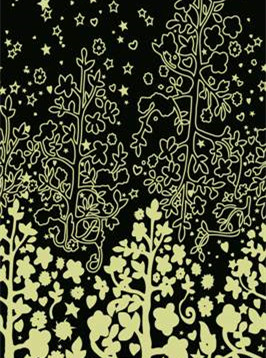 复古金色花卉面料印花 高端服装印花素材推荐