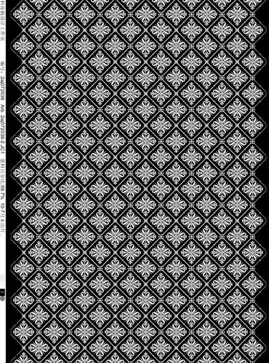 复古几何花卉面料印花素材 适用于高端服装印花设计