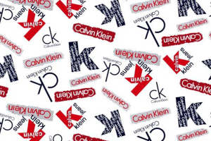 经典CK logo面料印花素材