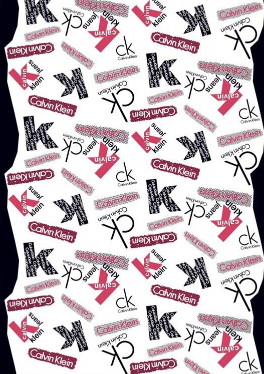 时尚CK字母组合面料印花素材,适用于潮流服装印花设计