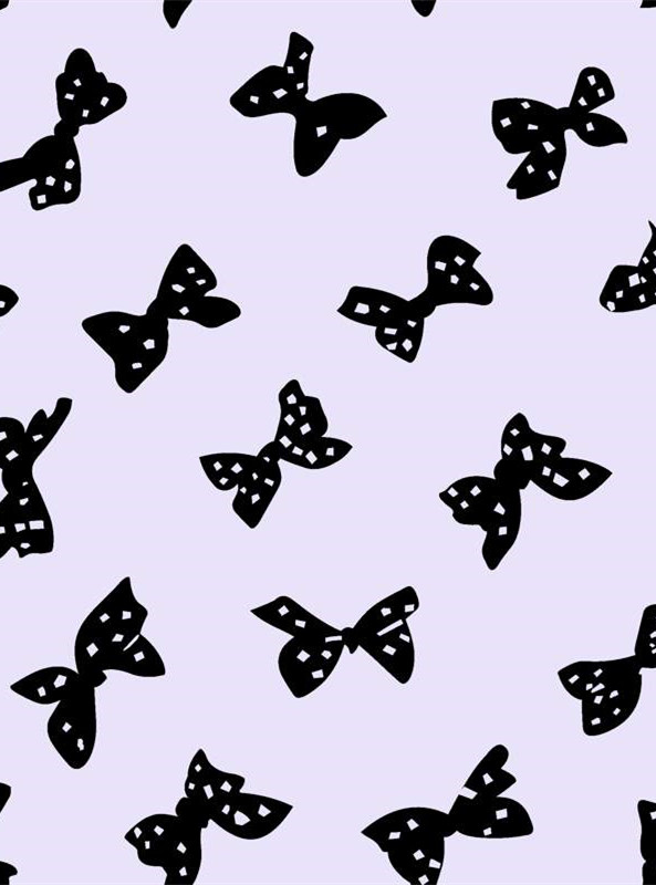 时尚黑色蝴蝶结面料印花素材 服装印花设计灵感