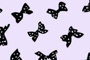 时尚黑色蝴蝶结面料印花素材 服装印花设计灵感
