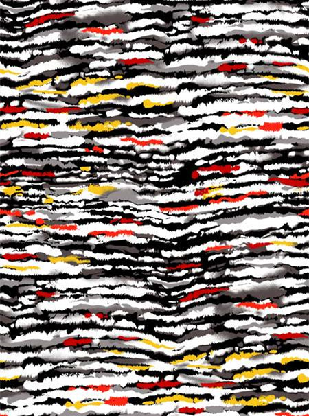 抽象条纹面料印花素材 时尚服装印花设计